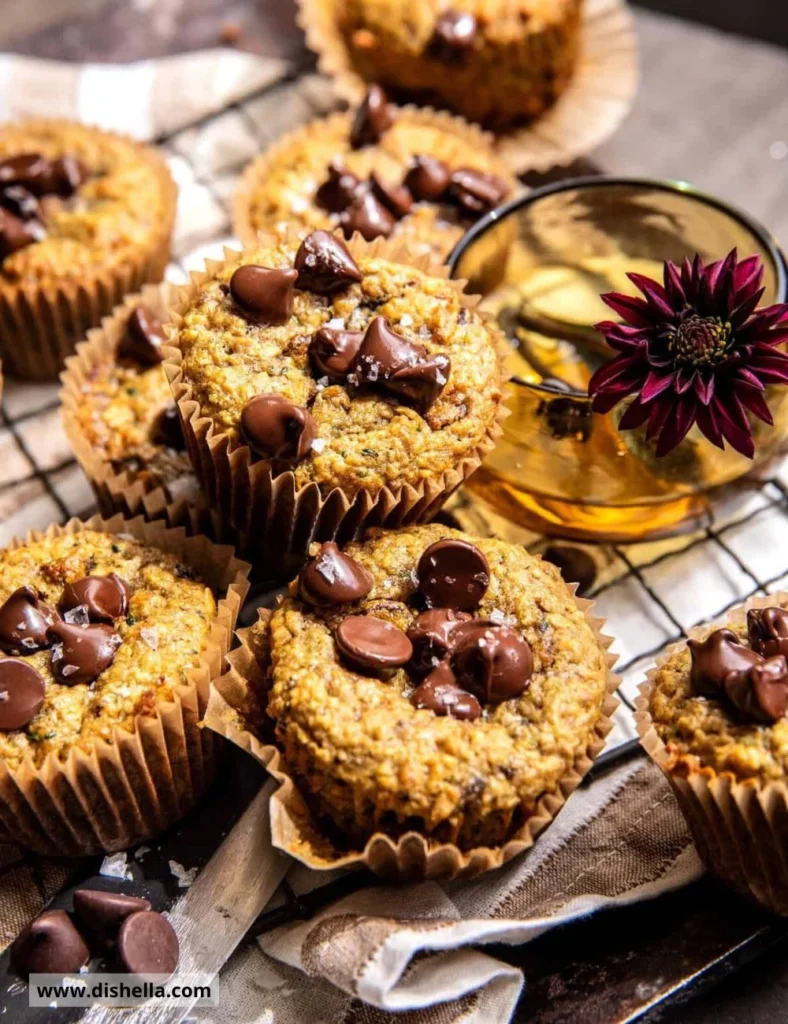 Blender Zucchini Chocolate Chip Oatmeal Muffins