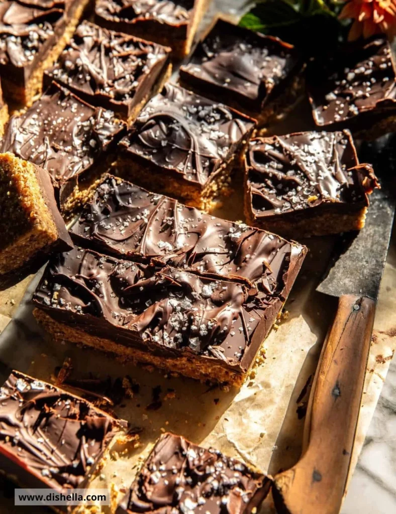 No-Bake Dark Chocolate Oatmeal Cookie Bars