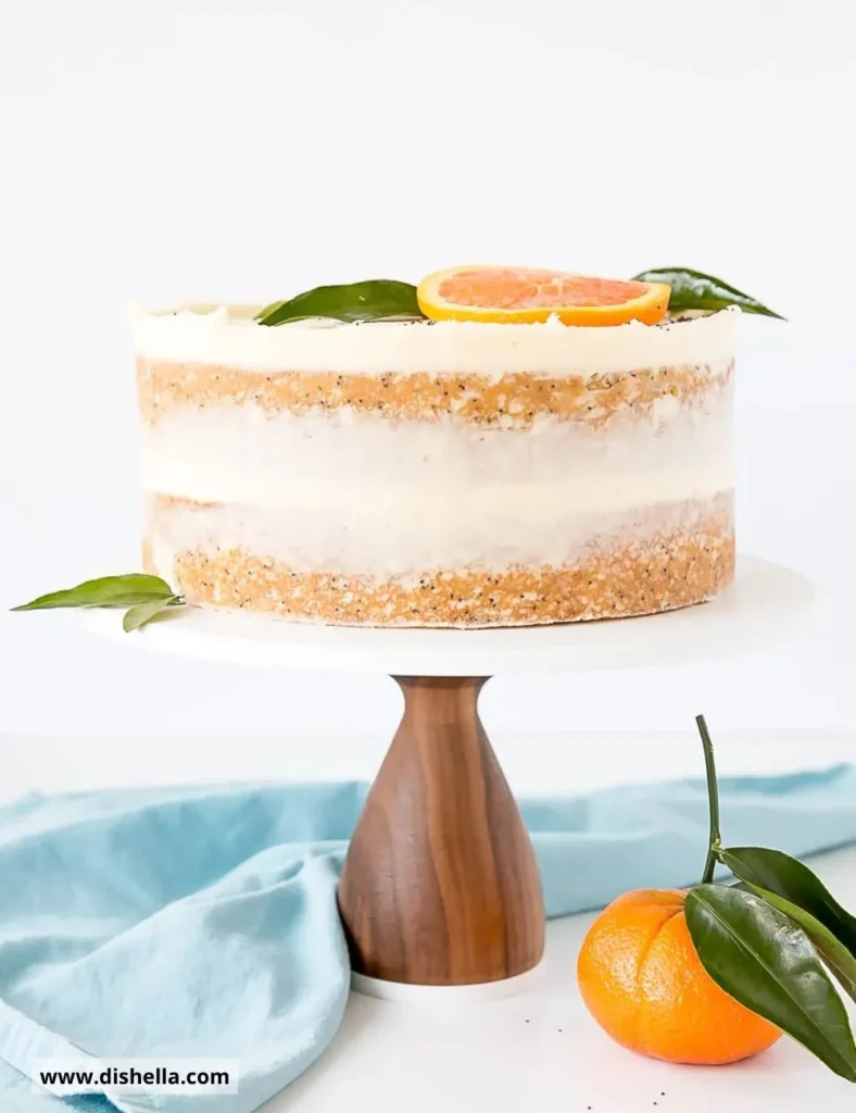 Orange Poppy Seed Cake Mascarpone Frosting
