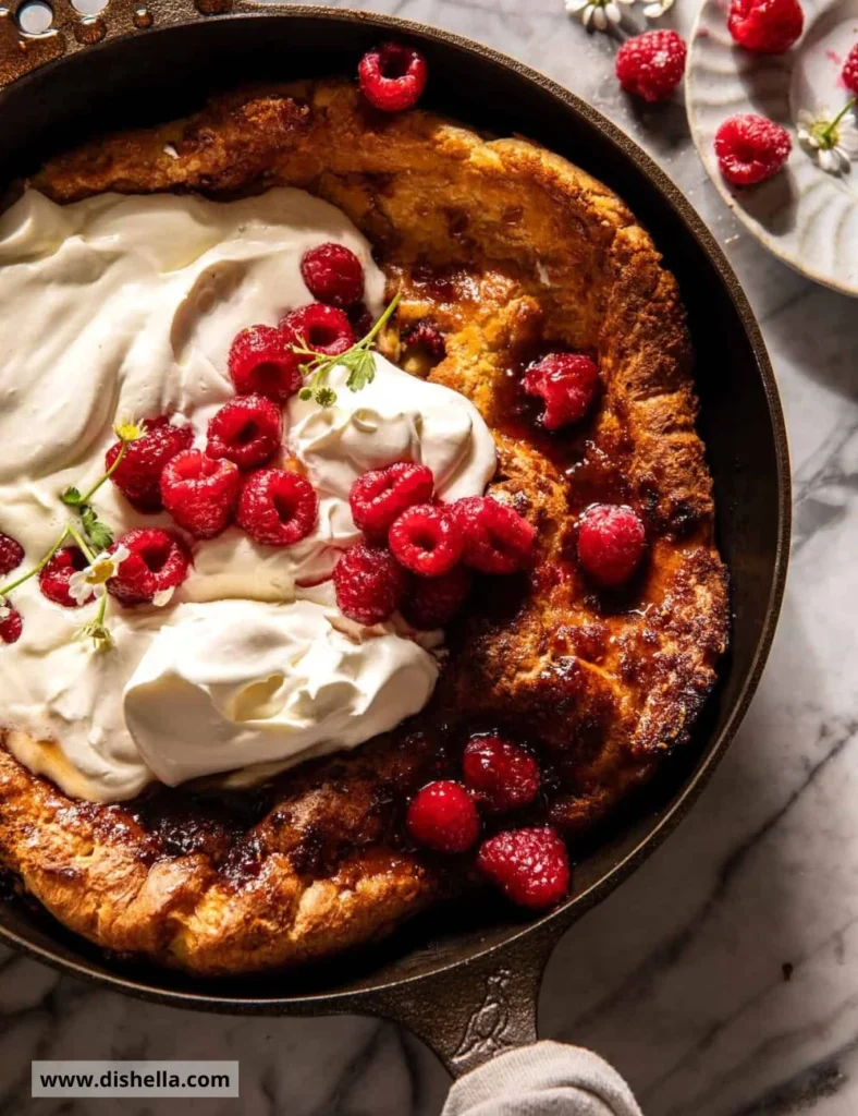 Smashed Raspberry Dutch Baby