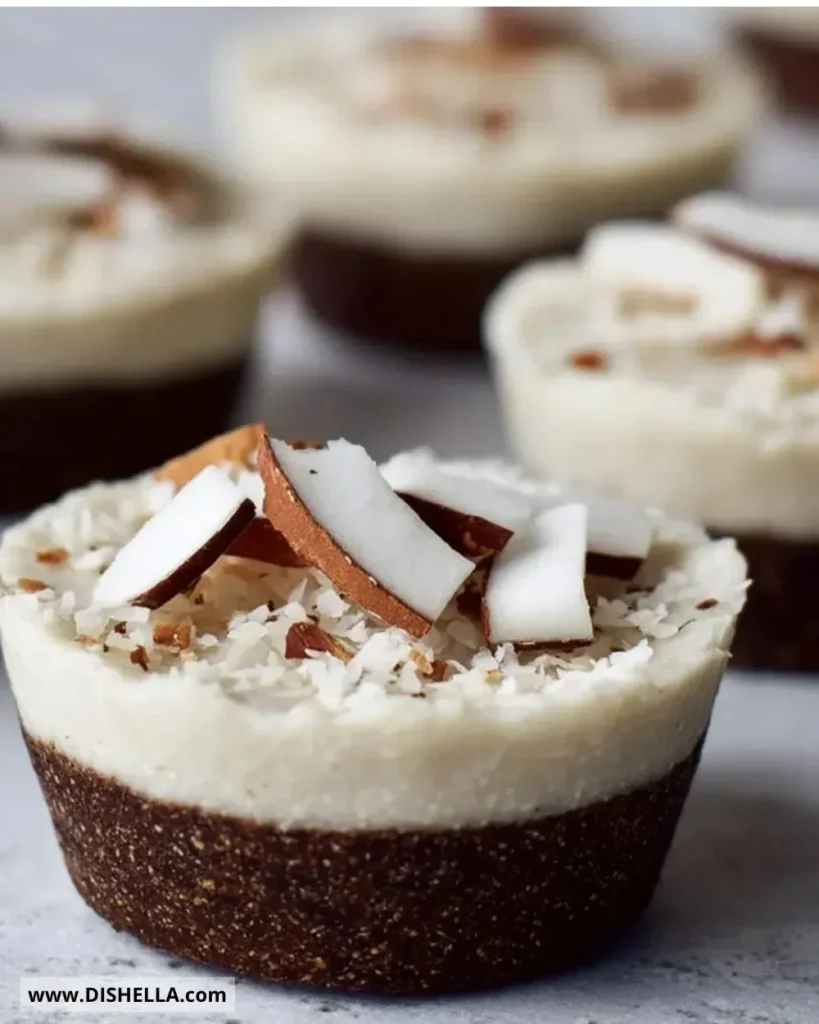 No-bake vegan coconut cups made with six natural ingredients
