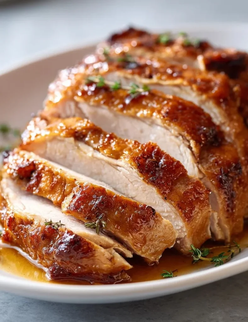 Juicy Butterball crockpot turkey breast with herbs and spices