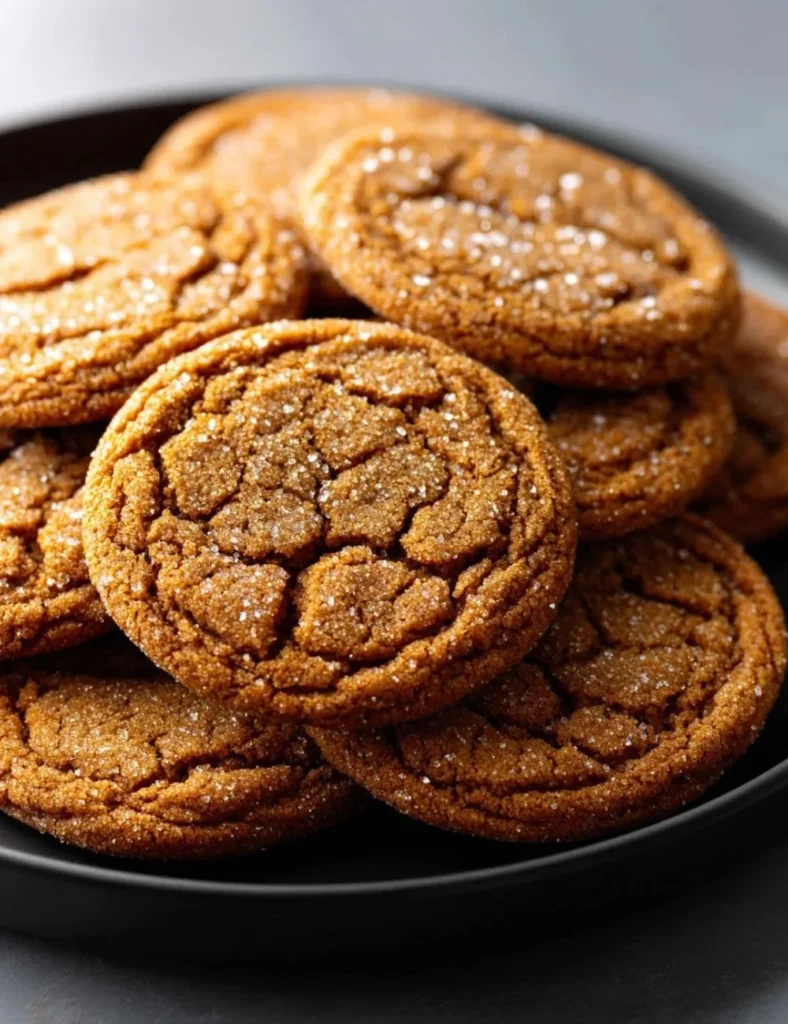 Freshly baked chewy brown sugar cookies on a cooling rack