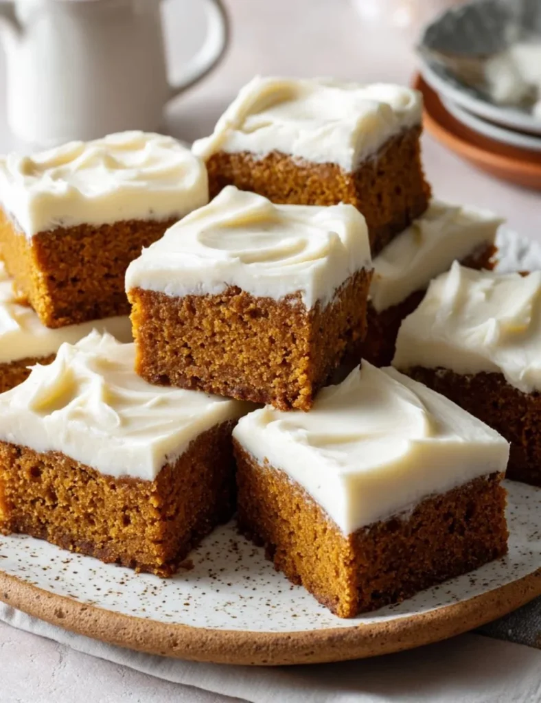 Delicious chewy juniper gingerbread bars topped with festive decorations.