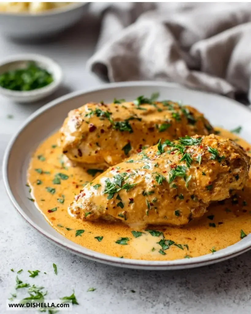 Delicious Crockpot Ranch Chicken ready to serve