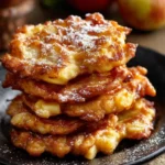 Fluffy air fryer apple fritters ready to be enjoyed