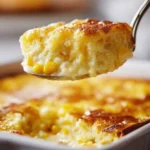 Delicious Grandma's corn pudding served in a dish