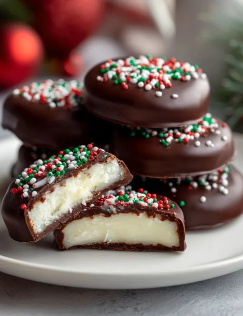 Homemade peppermint patties ready to be enjoyed or gifted.