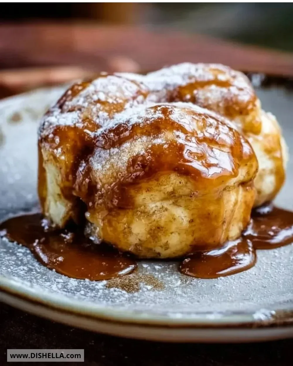 Delicious homemade apple dumplings with cinnamon and sugar glaze