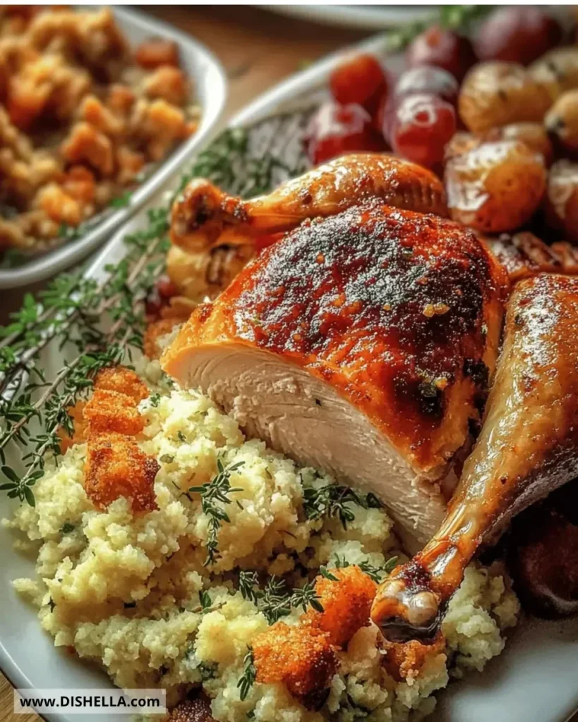 Savory Turkey & Pumpkin dish served with herbs and spices
