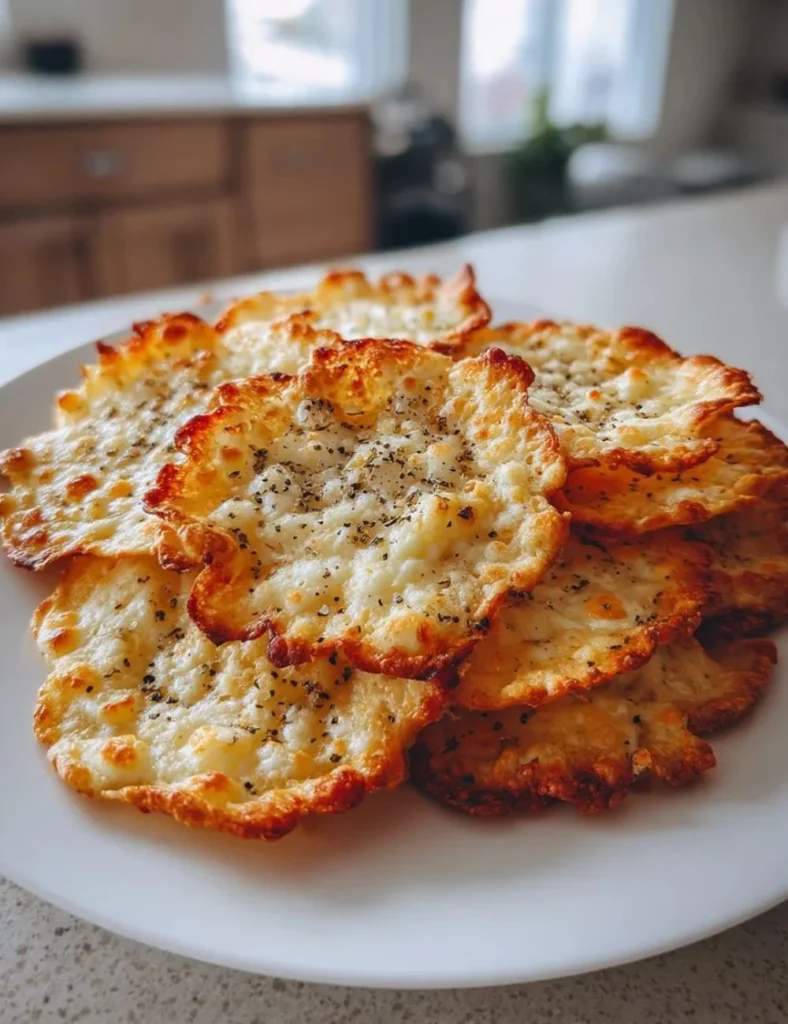 Cottage Cheese Chips in a bowl, a healthy snack option rich in protein.