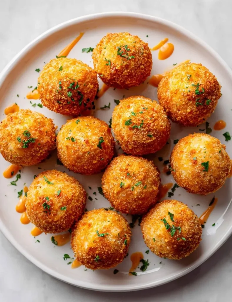 Savory buffalo chicken bombs ready to serve for party snacks
