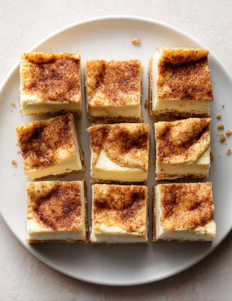 Delicious Crescent Roll Cheesecake Bars on a plate ready to serve