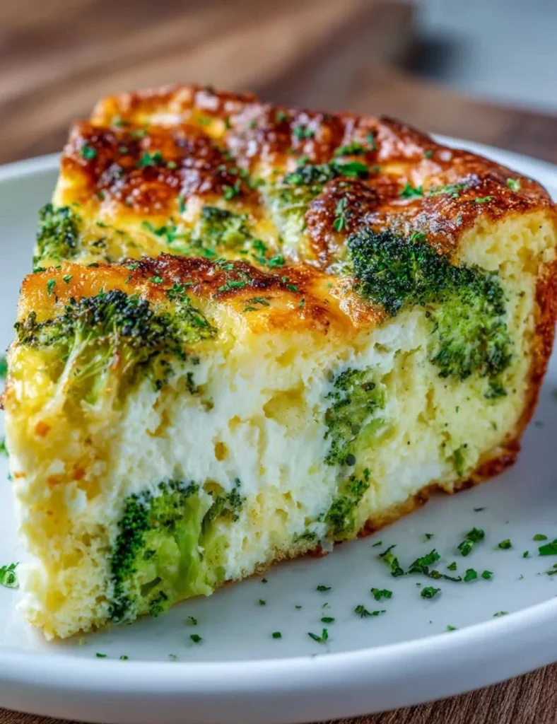 Delicious crustless quiche with vegetables and cheese baked to perfection