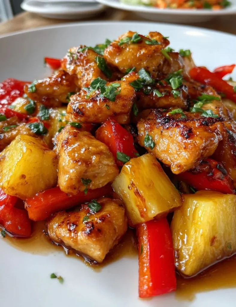 Hawaiian Chicken Sheet Pan recipe with vibrant vegetables and tropical flavors