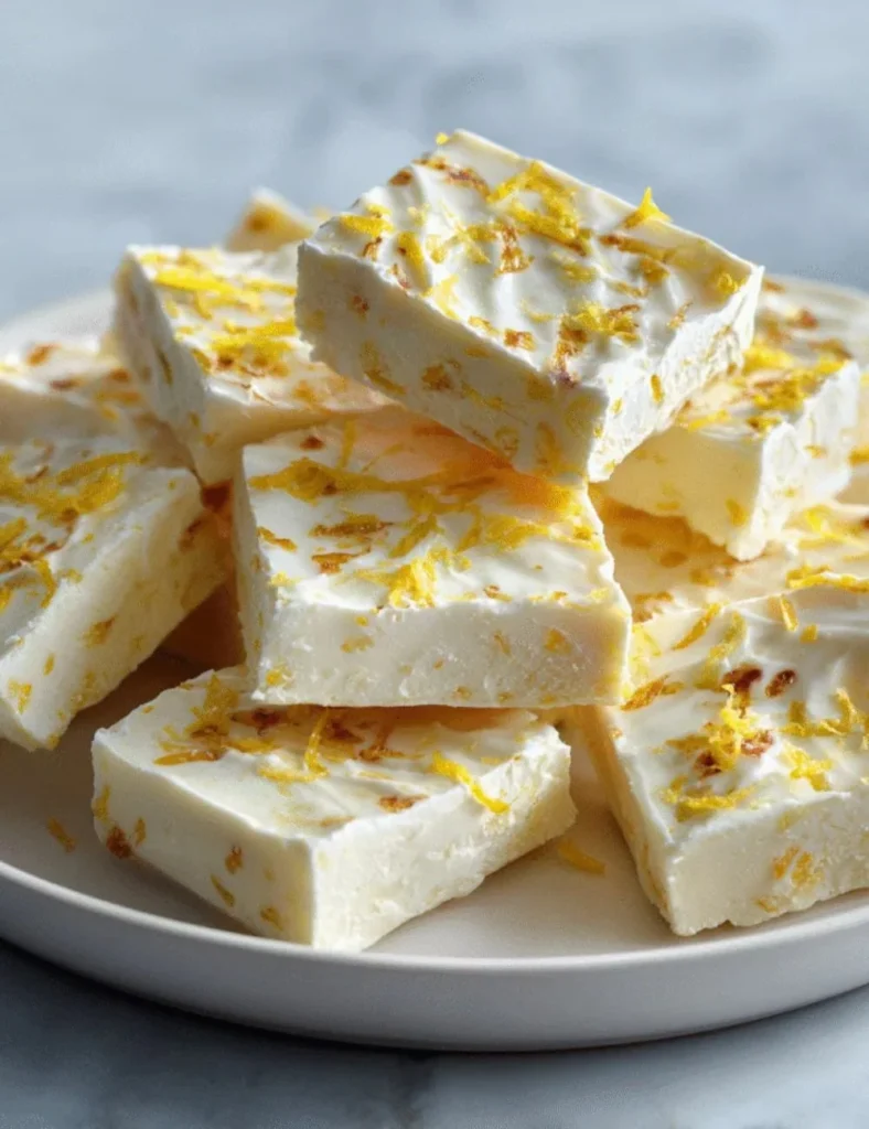 Delicious quick and easy lemon cheesecake yogurt bark with fresh lemon zest.