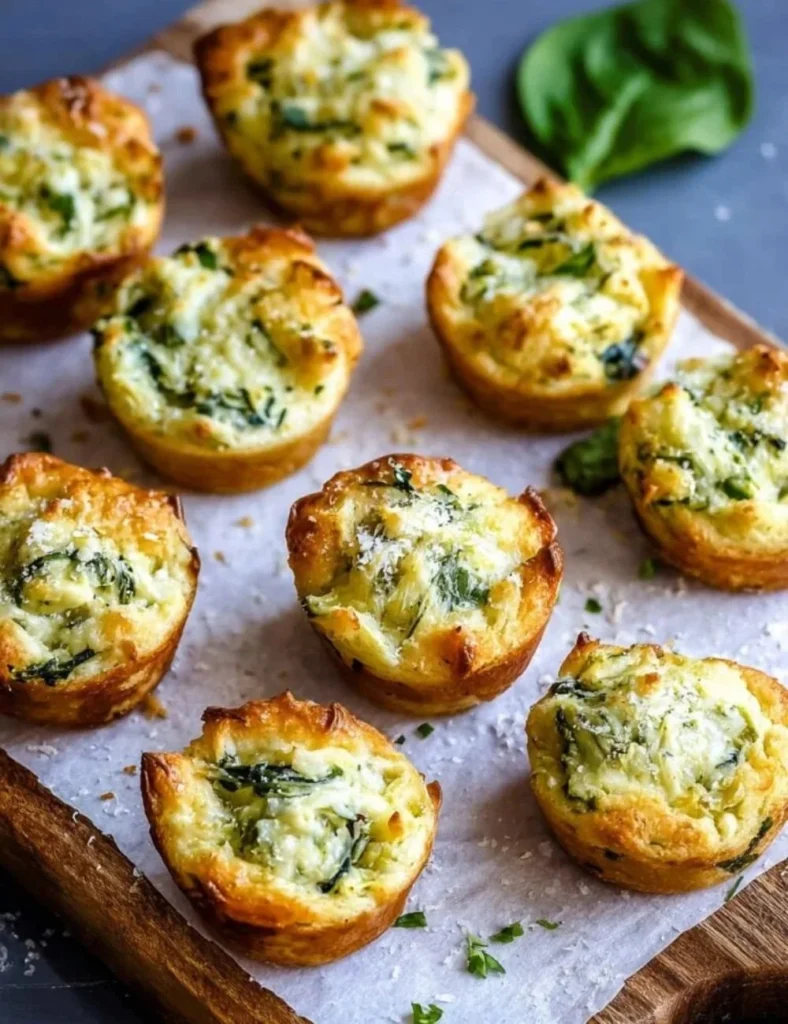 Spinach Artichoke Dip Bites served in a white bowl, garnished with fresh herbs.