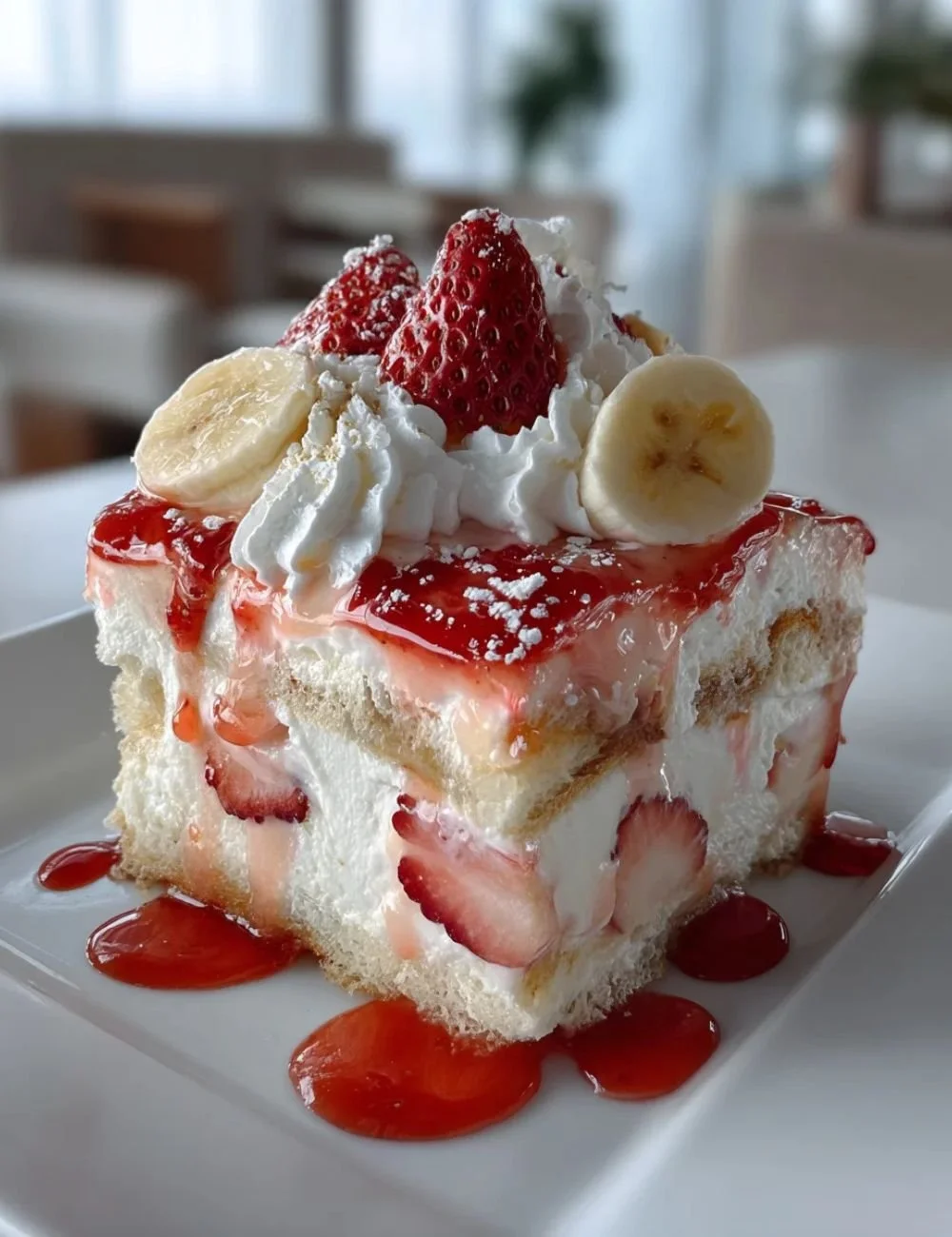 Delicious Strawberry Banana Pudding served in a bowl with fresh strawberries and bananas