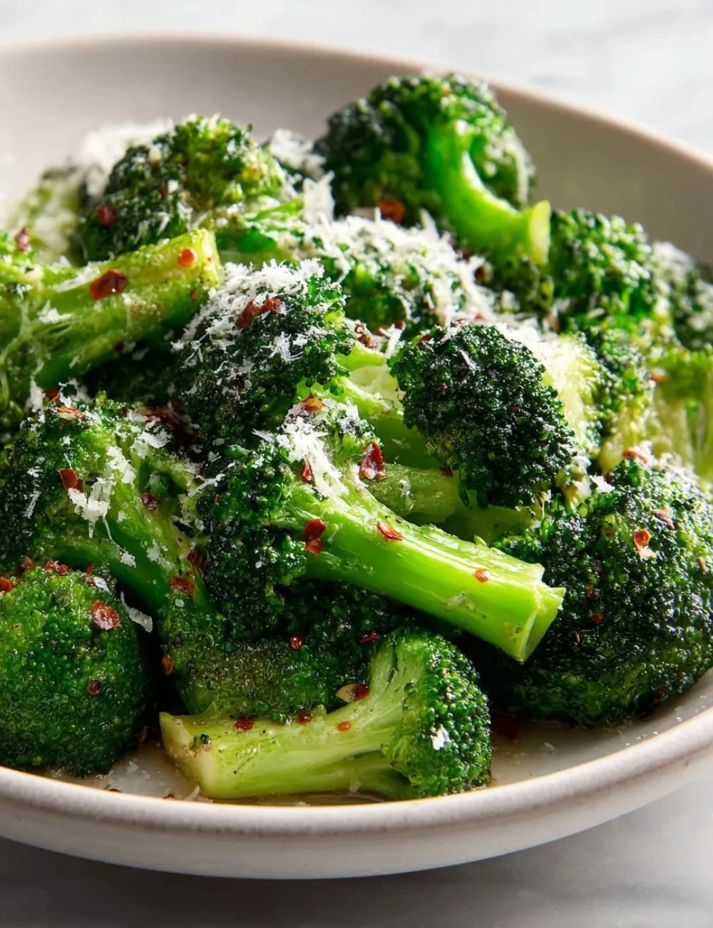 Delicious Copycat Longhorn Broccoli dish served in a bowl with seasonings.