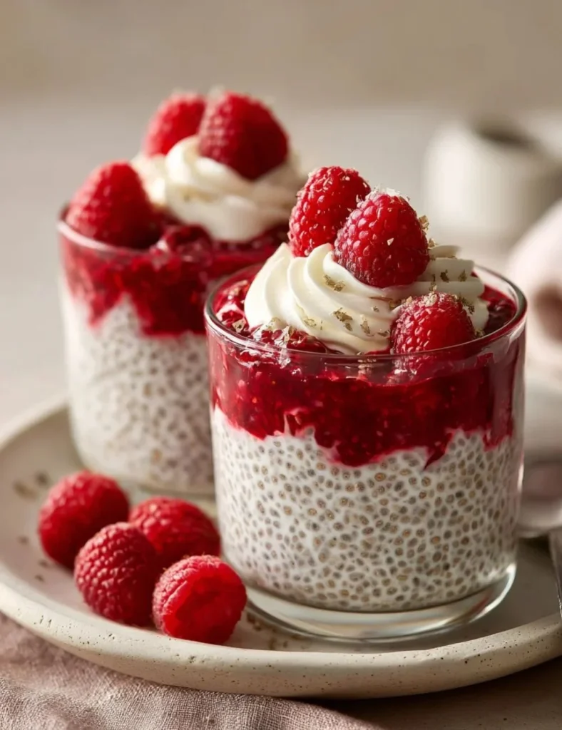 Delicious Greek Yogurt Chia Pudding topped with fresh fruits