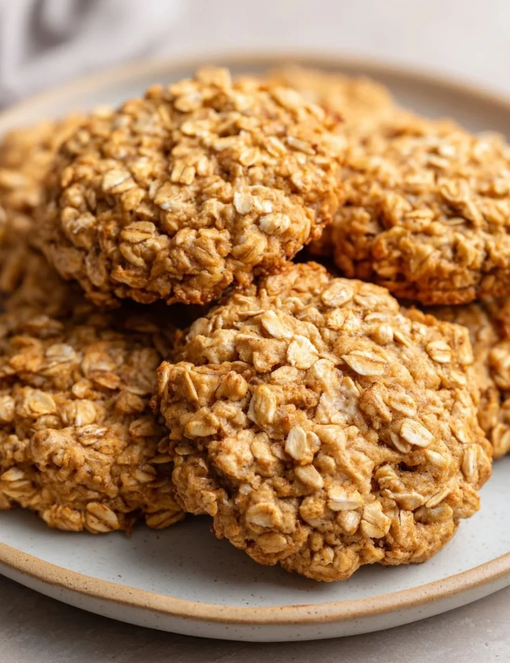 Healthy oatmeal protein cookies ready to enjoy on a wooden table