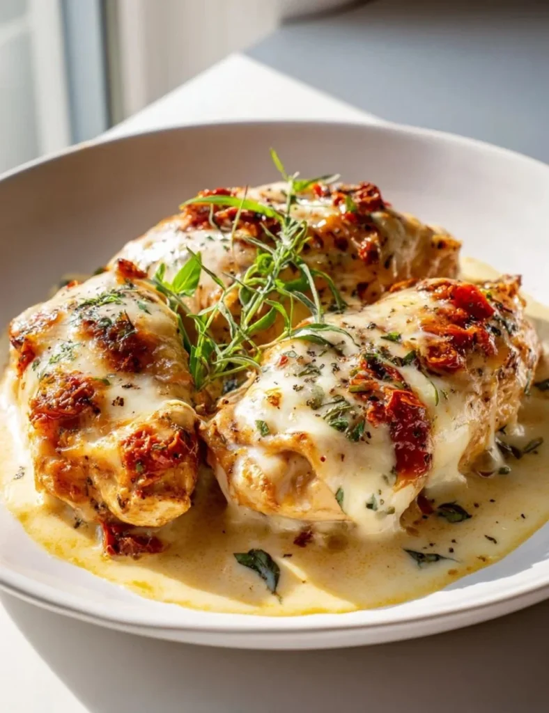 High Protein Marry Me Chicken recipe with vibrant ingredients and plating