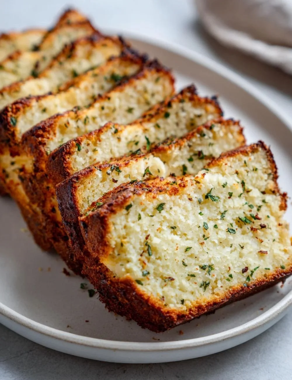 Delicious Parmesan Herb Keto Bread fresh out of the oven