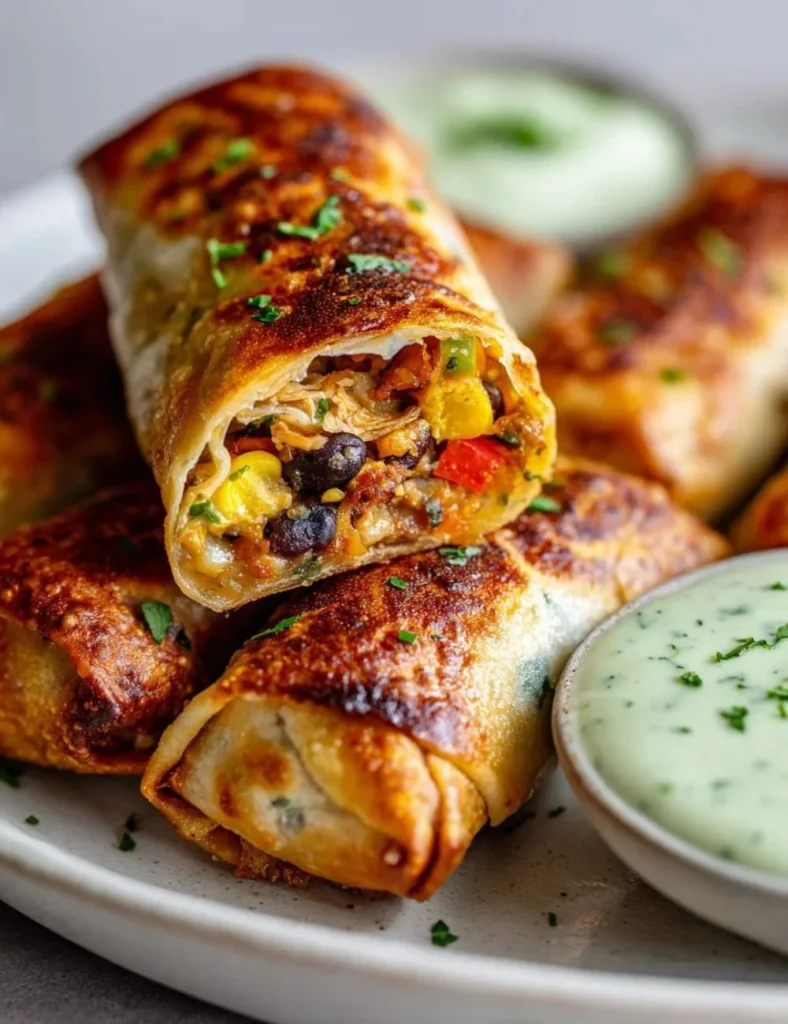 Chili's Southwest Eggrolls - crispy eggrolls filled with flavorful southwest ingredients
