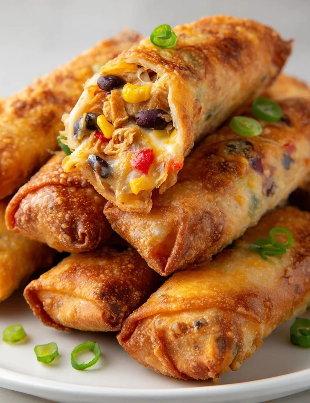 Chili's Southwest Eggrolls filled with chicken, black beans, and spices