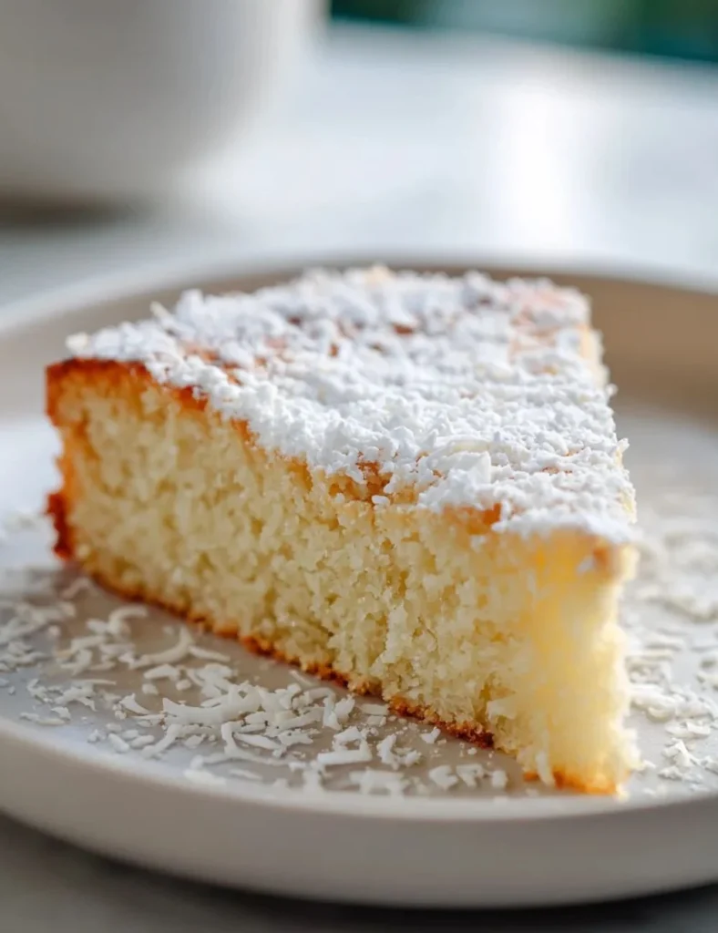 Flourless lemon Greek yogurt cake topped with fresh lemon zest