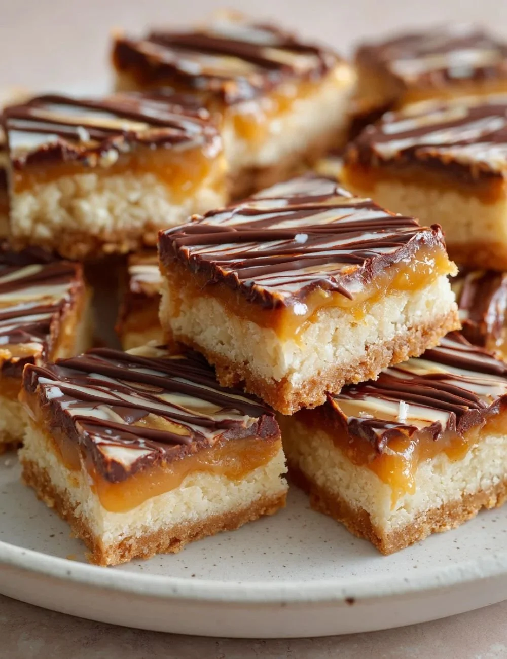 Delicious Keto Samoa Bars made with chocolate and coconut for a guilt-free treat