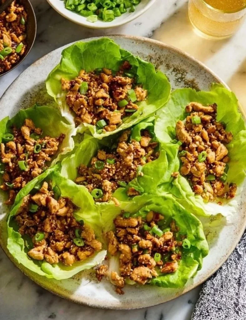 PF Chang’s Chicken Lettuce Wraps served in fresh lettuce cups