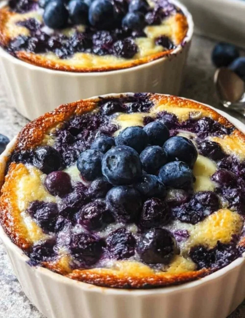 Baked Blueberry Cottage Cheese Bowls