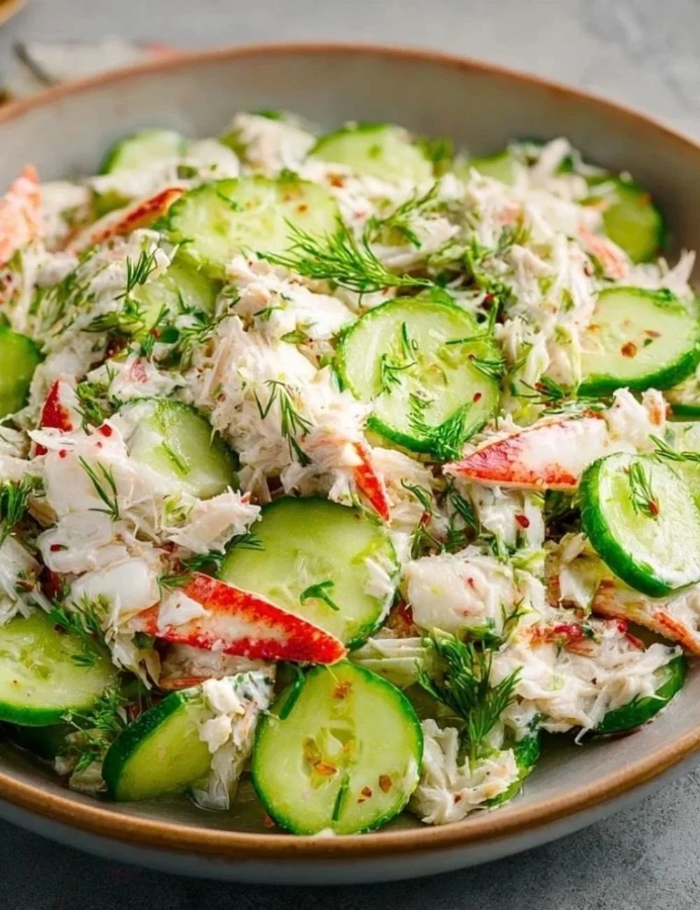 Chilled Cucumber Crab Salad