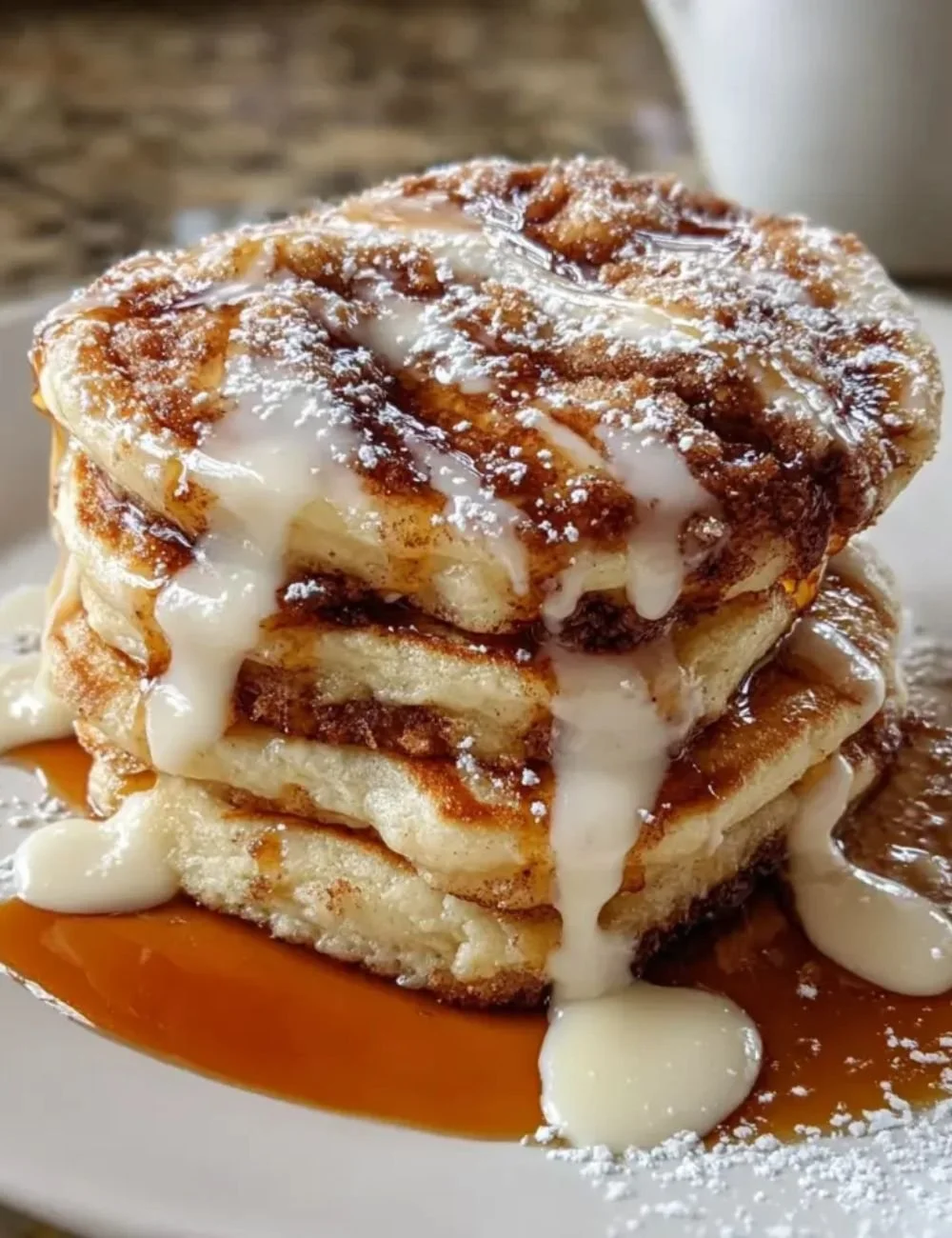 Cinnamon Roll Pancakes