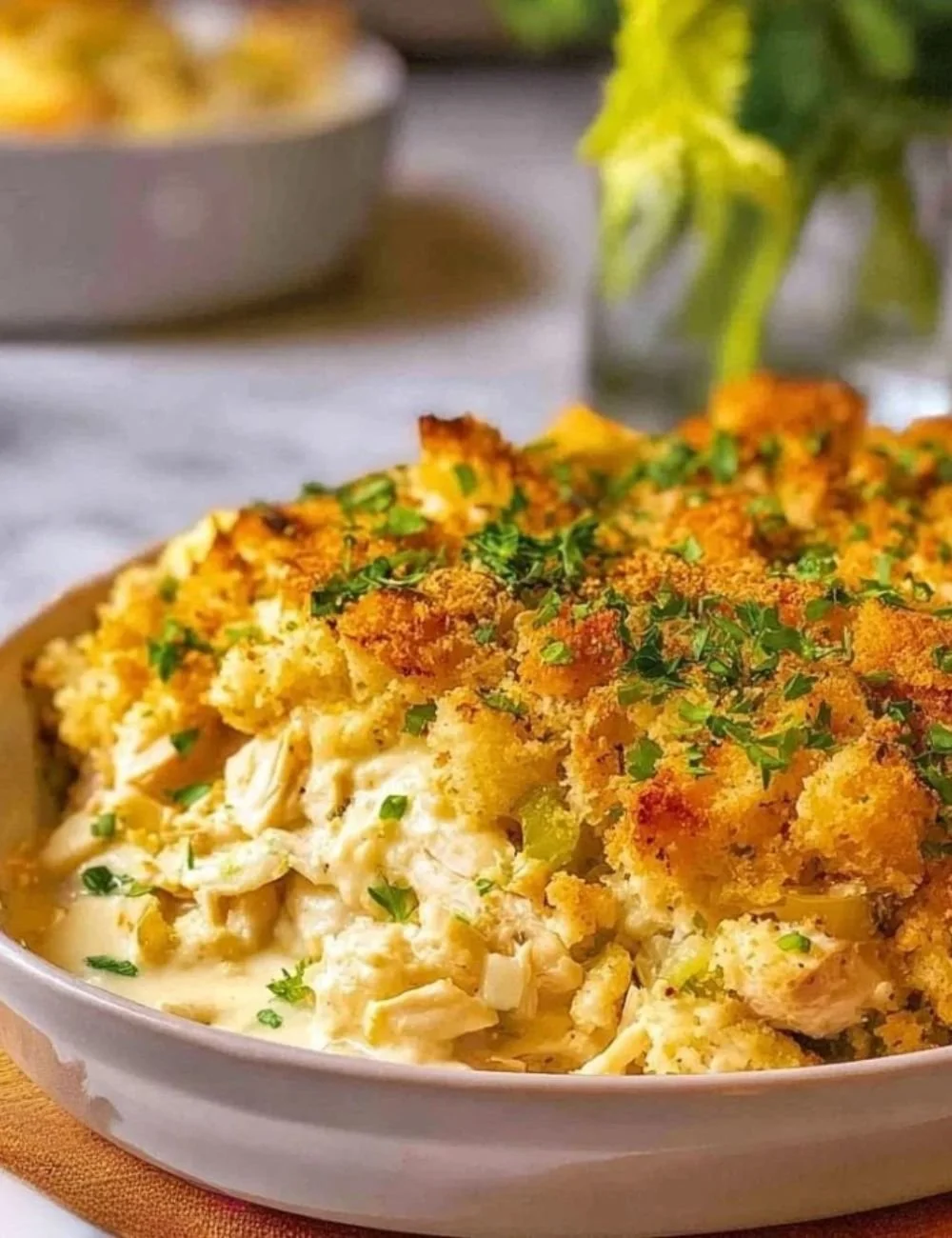 Delicious Chicken And Stuffing Casserole