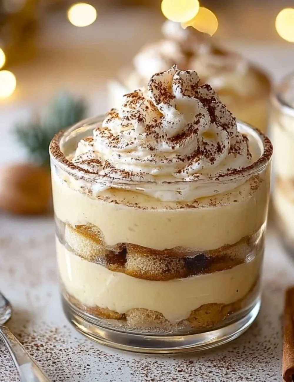 Eggnog Tiramisu Cups