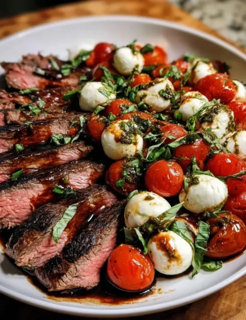 Grilled Flank Steak Caprese