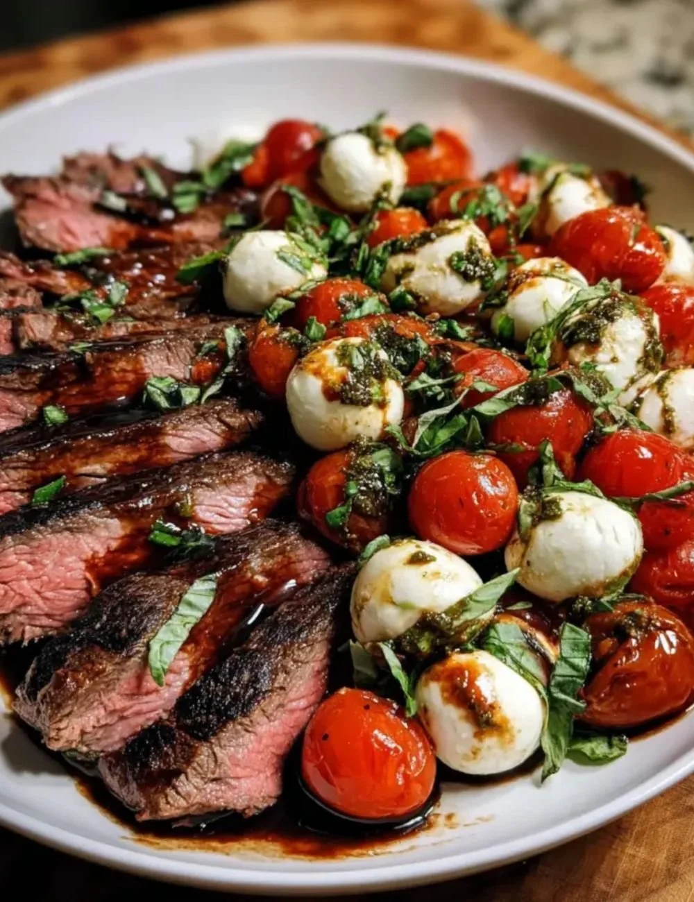 Grilled Flank Steak Caprese