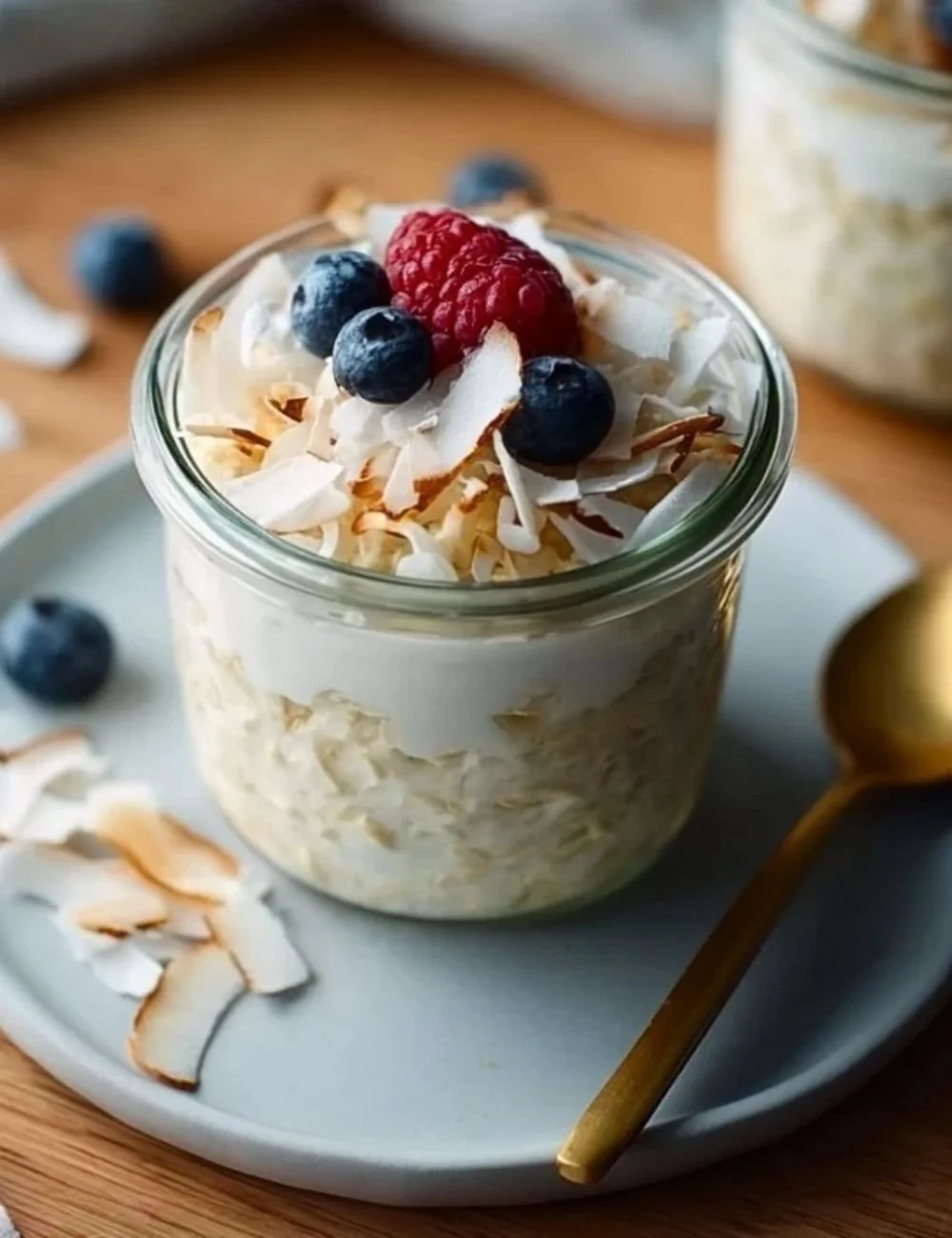 Healthy Coconut Cream Overnight Oats