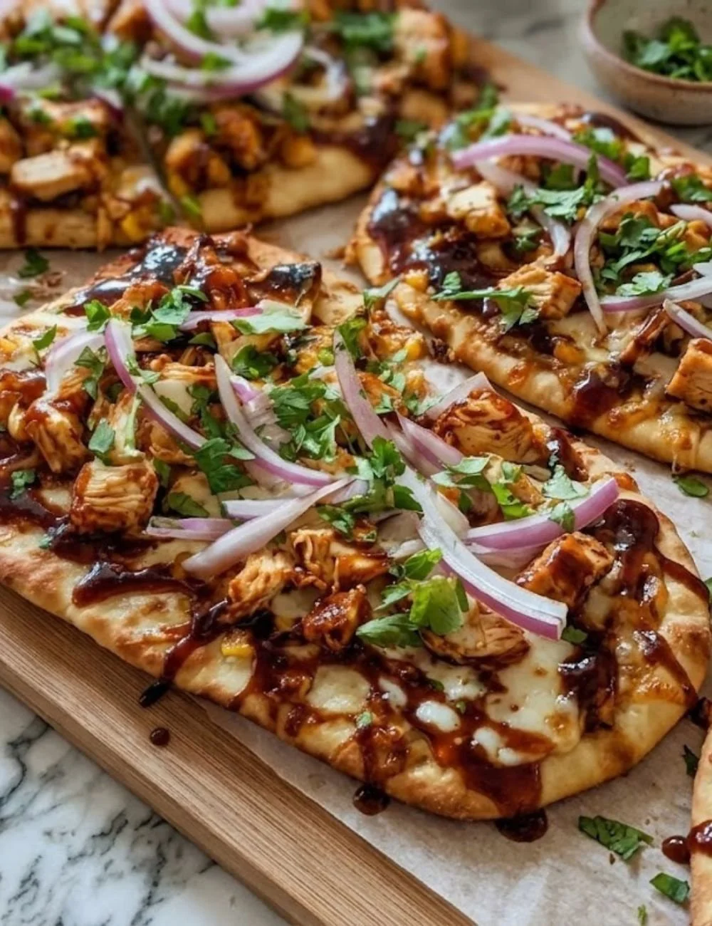 High Protein BBQ Chicken Flatbread