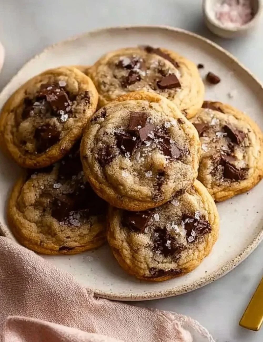 Delicious banana bread chocolate chip cookies fresh out of the oven