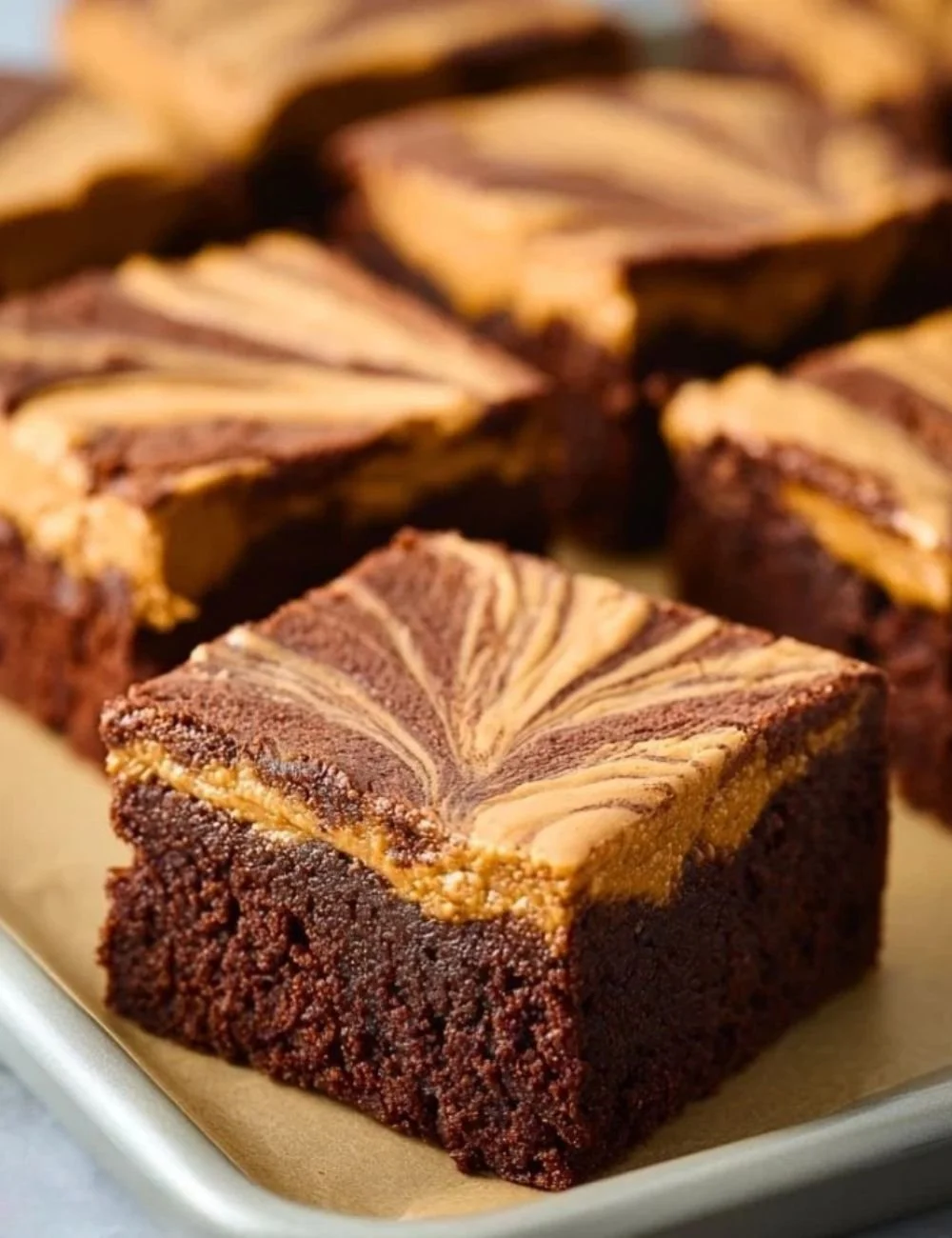 Peanut Butter Swirl Brownies