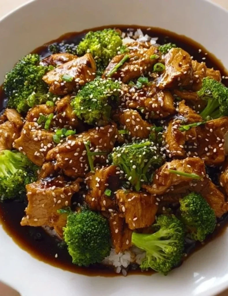 Slow cooker teriyaki chicken with vibrant vegetables and rice