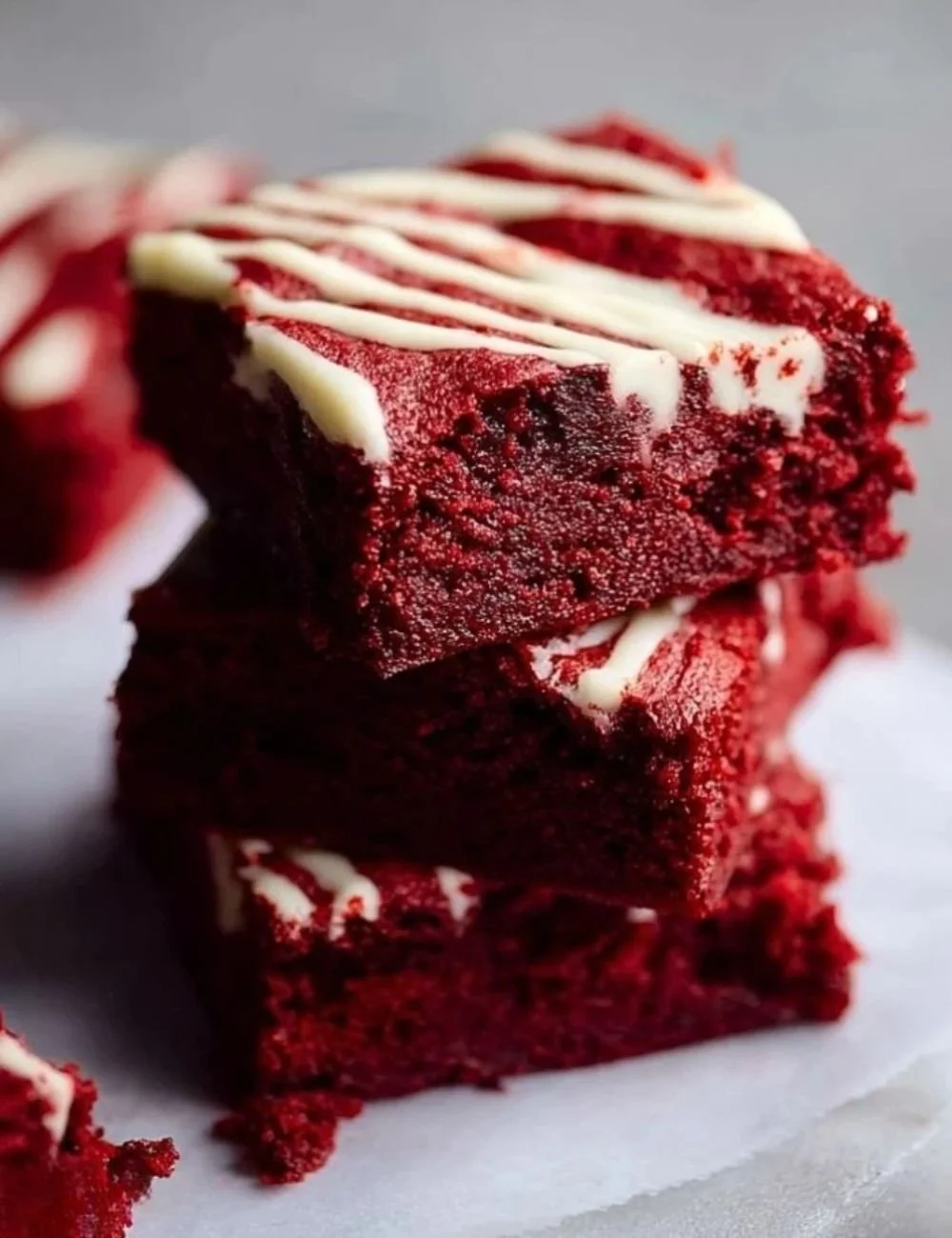 The Best Fudgy Red Velvet Brownies