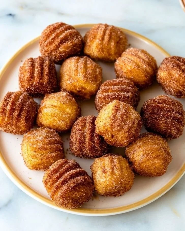 Delicious Biscoff Churro Bites filled with Lotus Biscoff spread