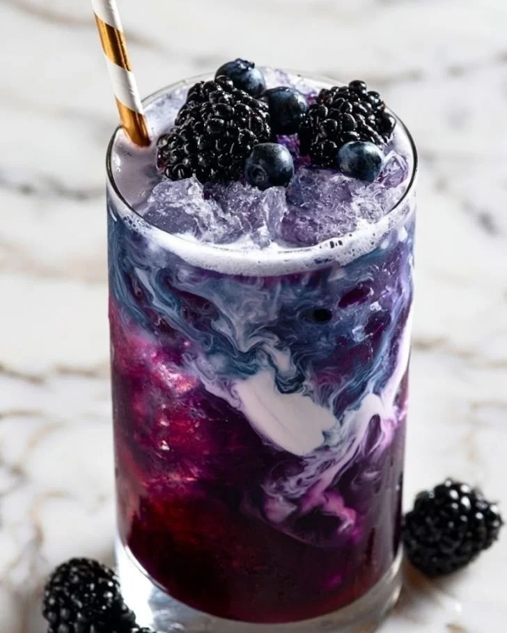 Blackout Berry Dirty Soda - a delicious fizzy drink with rich berry flavor
