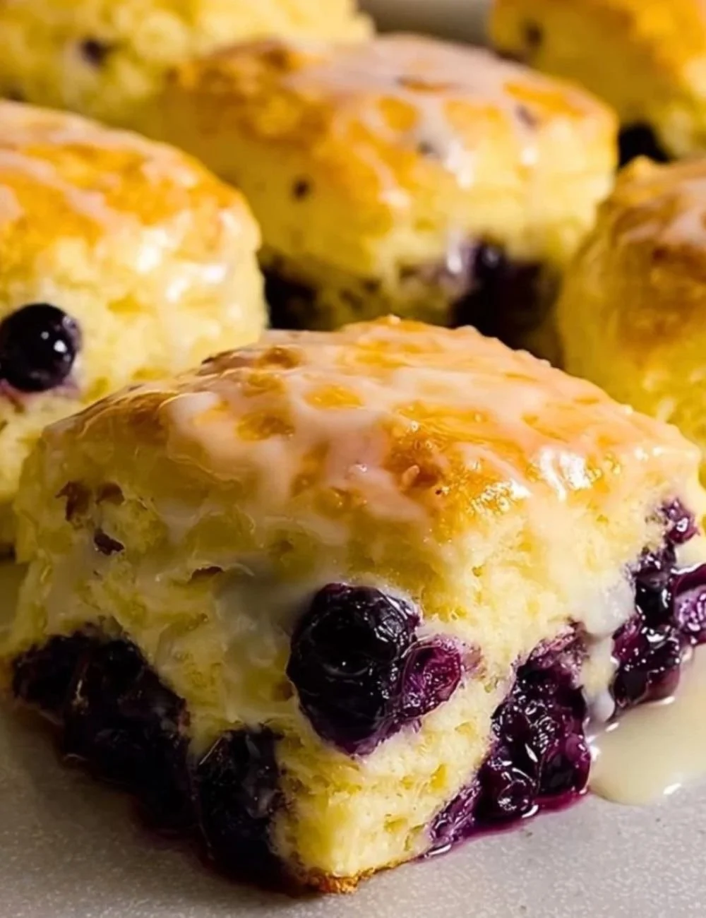 Lemon Blueberry Butter Swim Biscuits