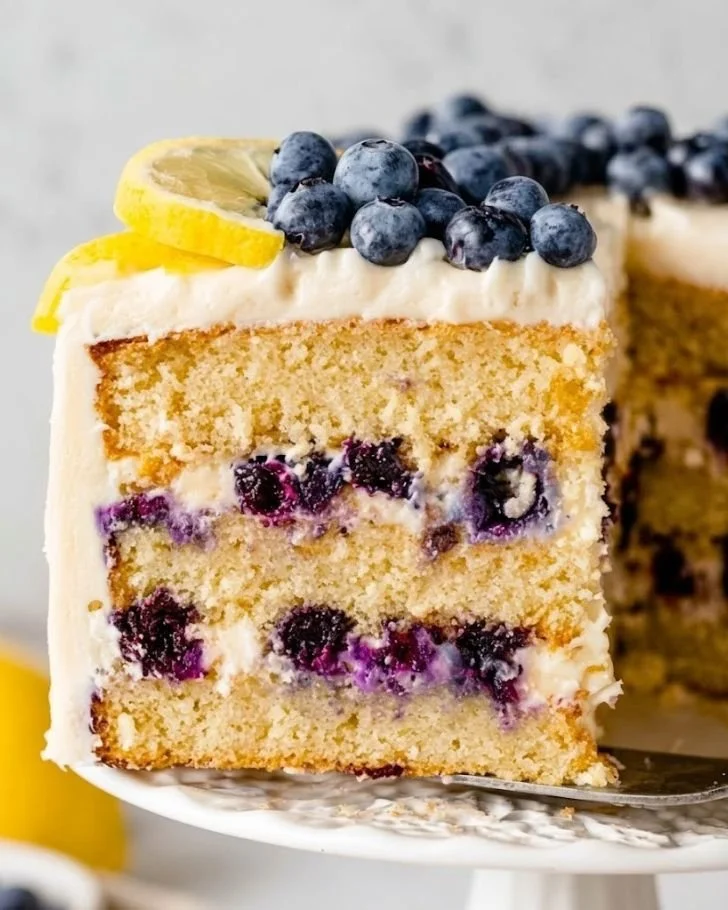 Lemon Blueberry Layer Cake