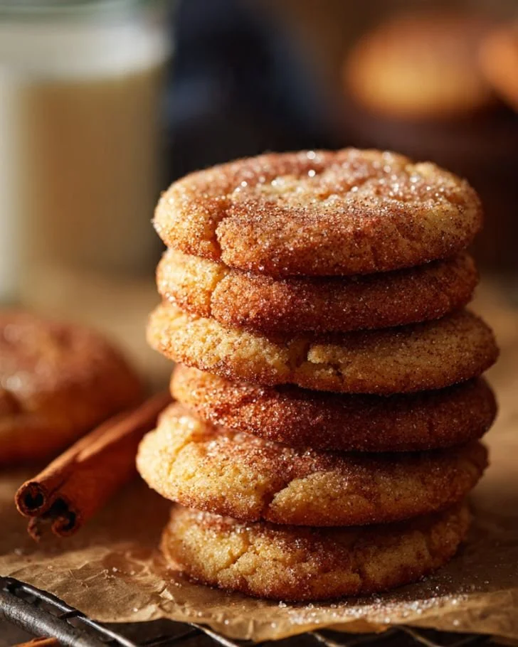 Buttery brown sugar cinnamon cookies baked to perfection